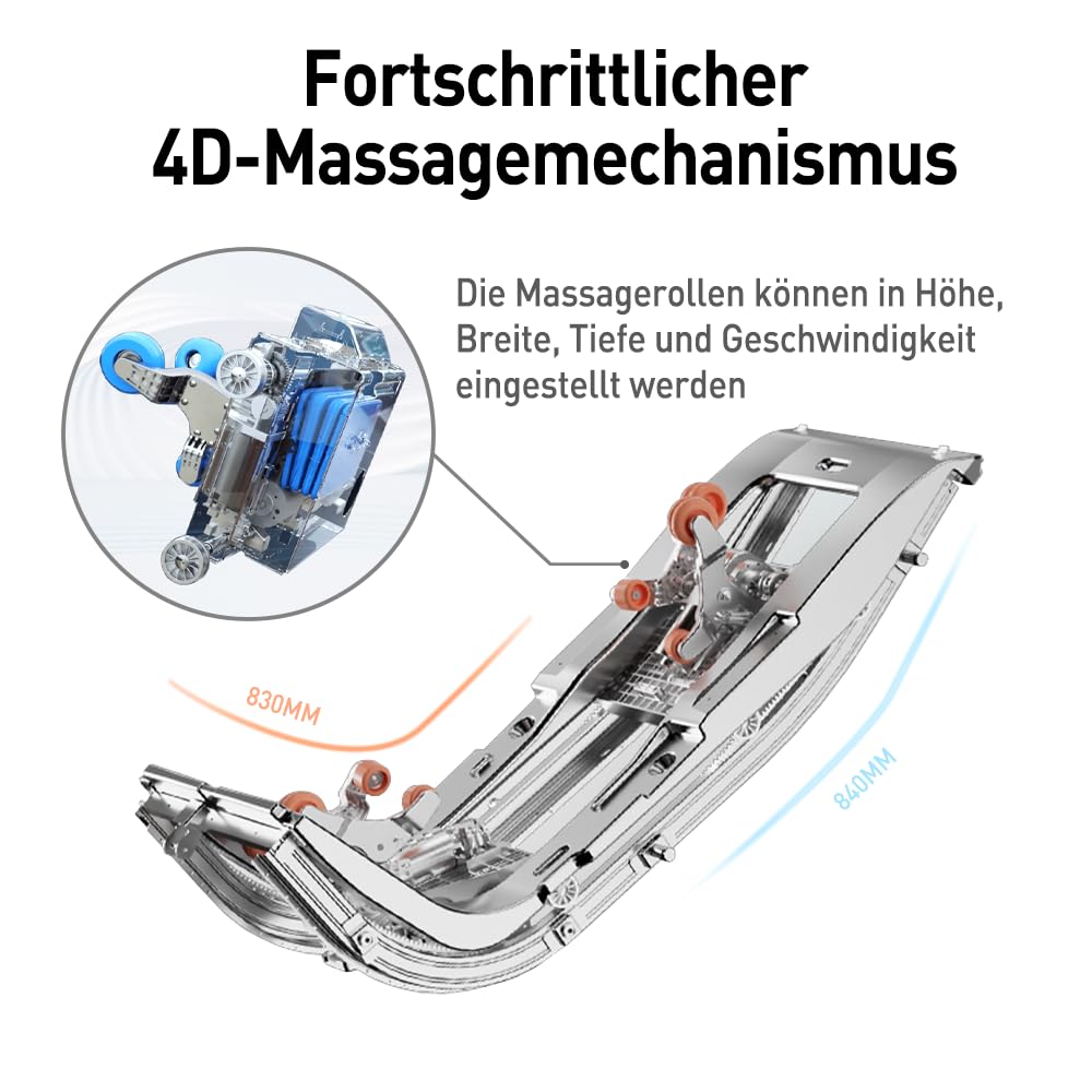 ROTAI 4D Massagesessel mit Zero-Gravity, SL-Spur, Bluetooth & Rückenheizung