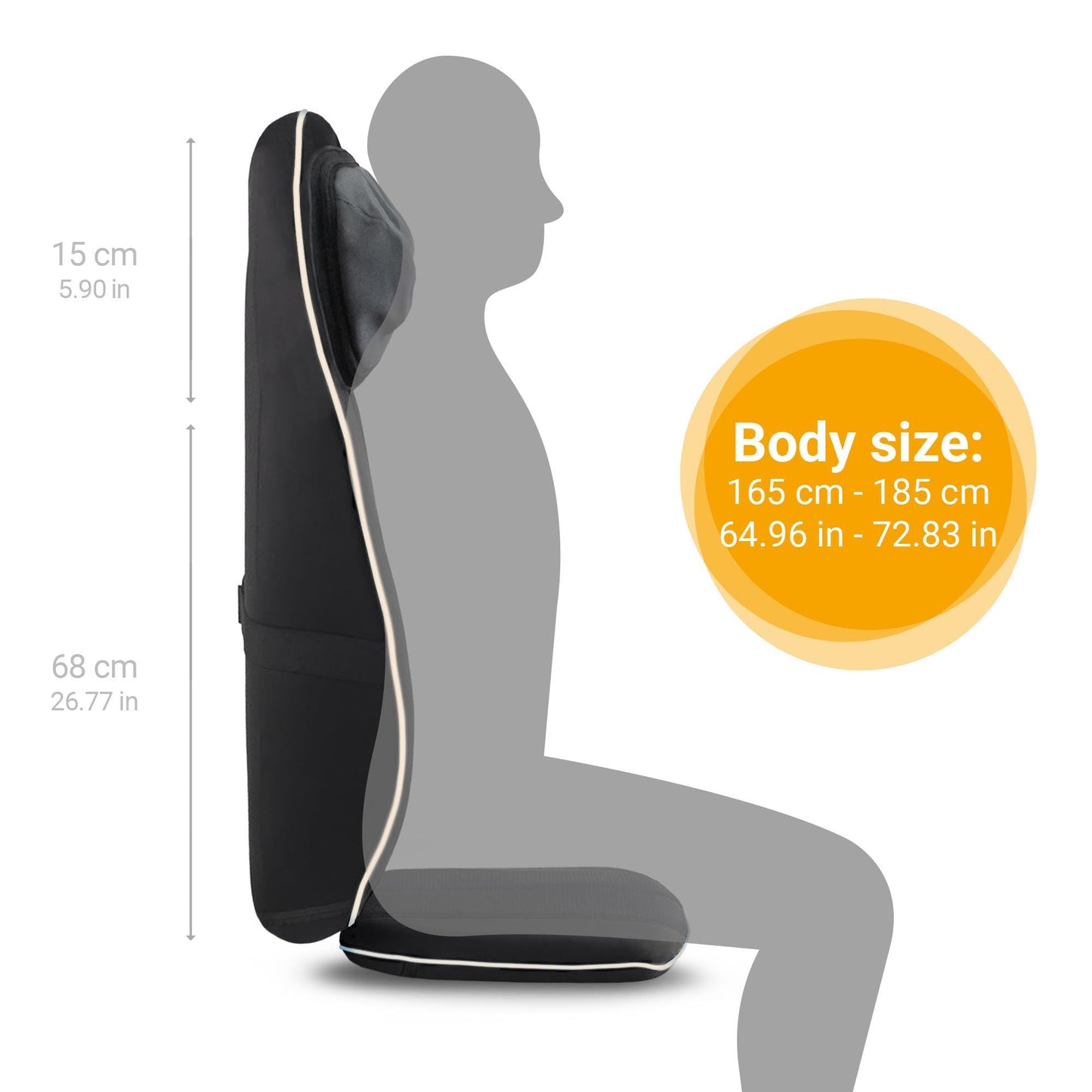 Medisana MCN Shiatsu Massagesitzauflage mit Wärme & 3 Intensitäten für Rücken & Nacken