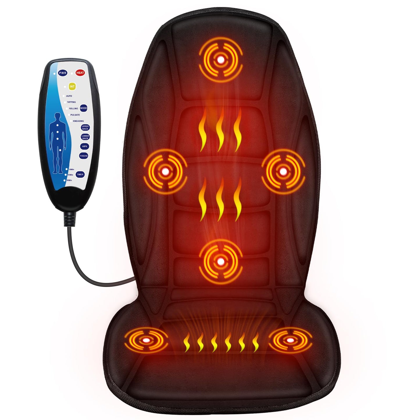 CuPiLo Rückenmassagegerät mit Wärme & Sitzauflage
