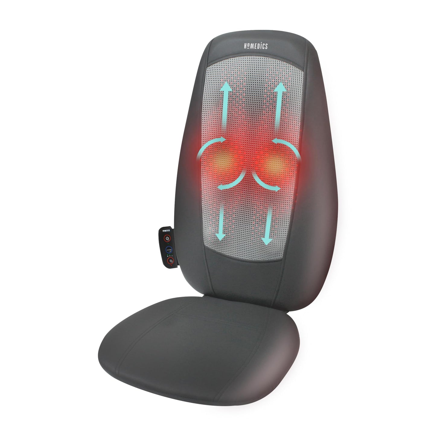 Homedics Shiatsu Massagesitzauflage für Rücken & Schultern mit Wärme & Vibration