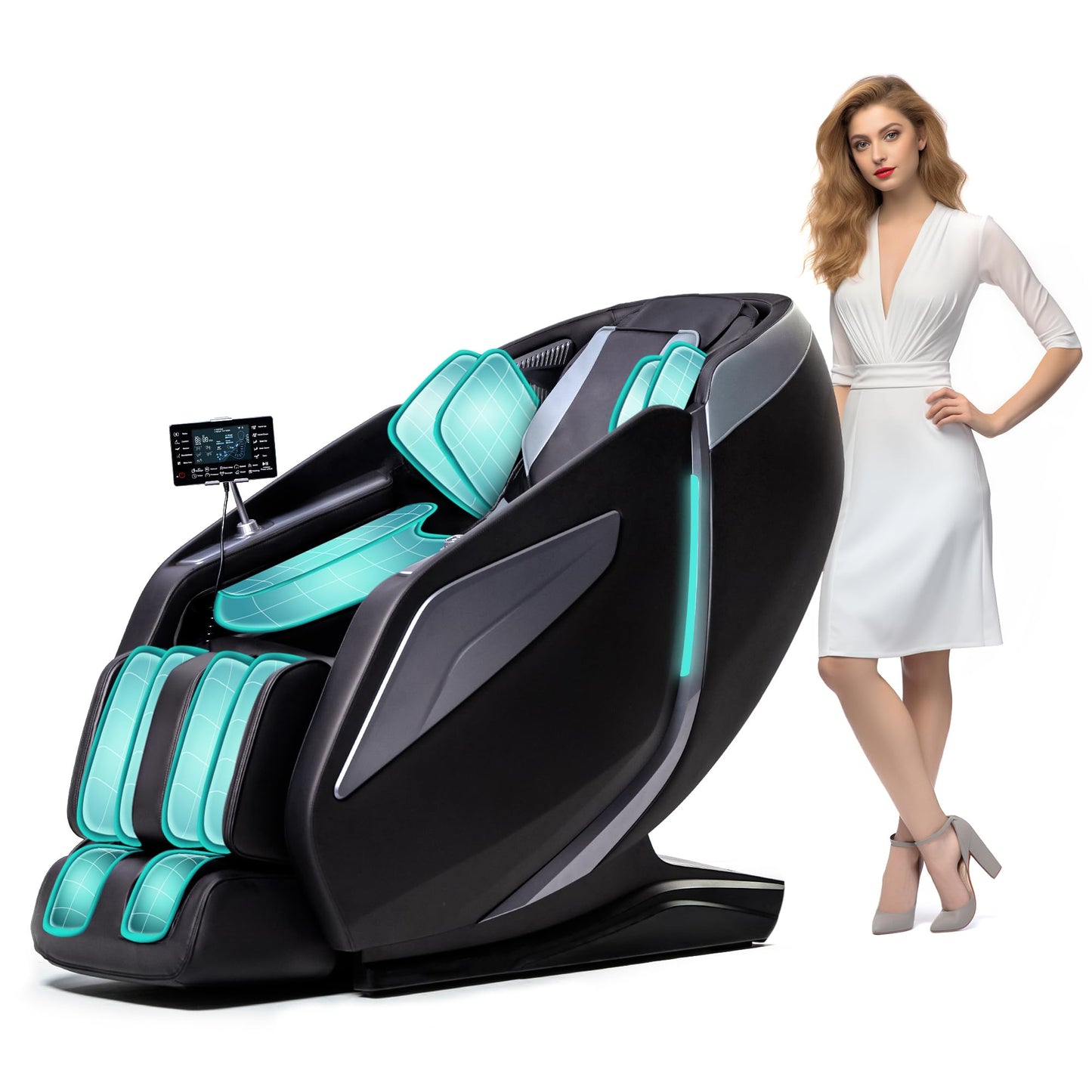HealthRelife 4D Shiatsu Massagesessel mit Bodyscan, Rückenheizung & Sprachfunktion