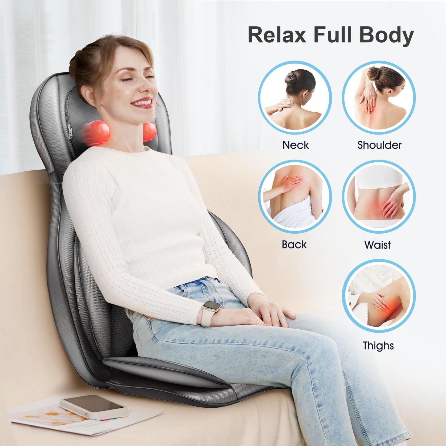 Comfier Shiatsu Rücken- & Nackenmassagegerät Wärme