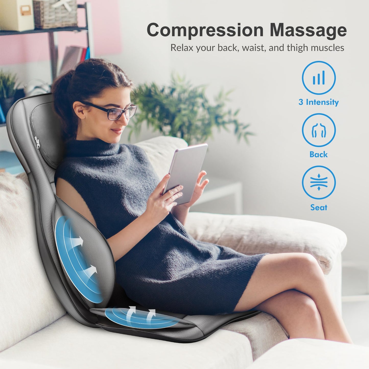 Comfier Shiatsu Rücken- & Nackenmassagegerät Wärme