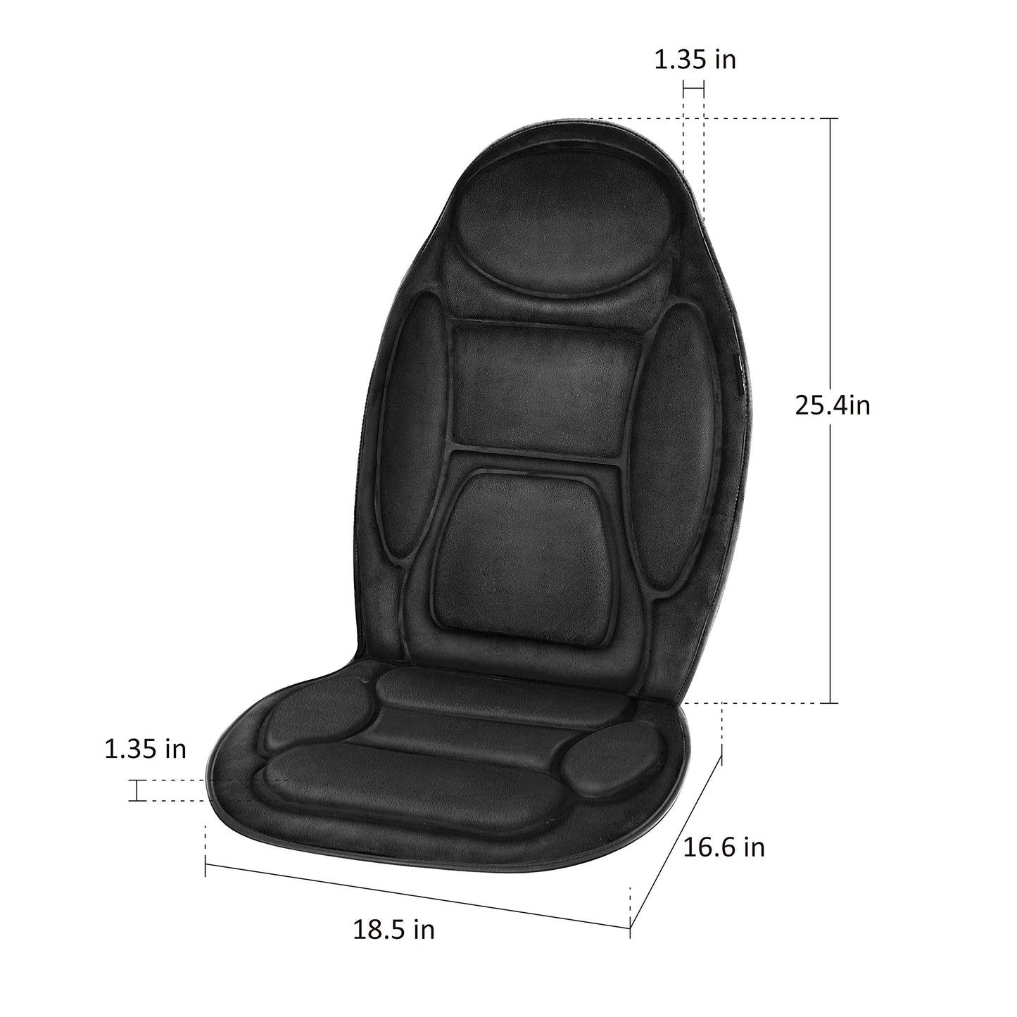 Snailax Memory-Schaum Massagesitzauflage für Rücken & Nacken mit Wärme & Vibration