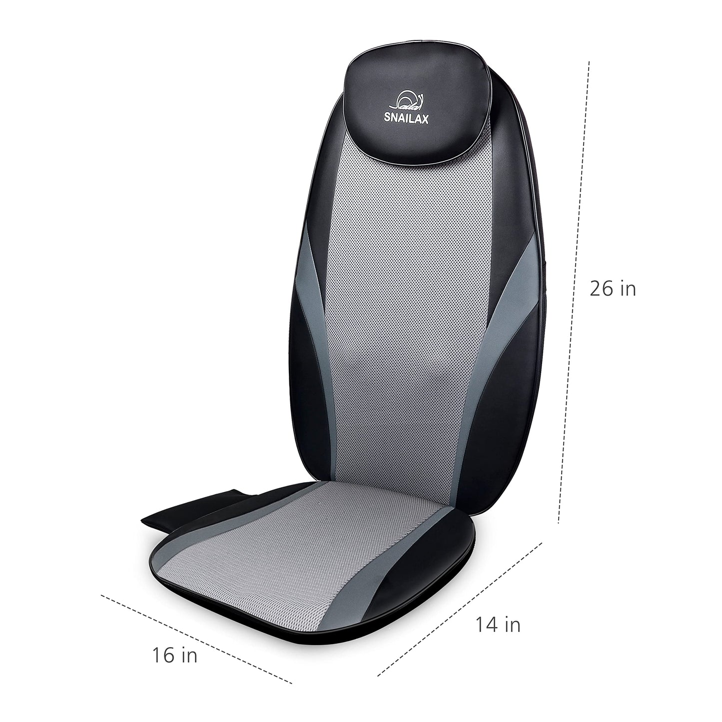Snailax Shiatsu Massagesitzauflage mit Wärme & Vibration für Nacken, Schulter & Rücken