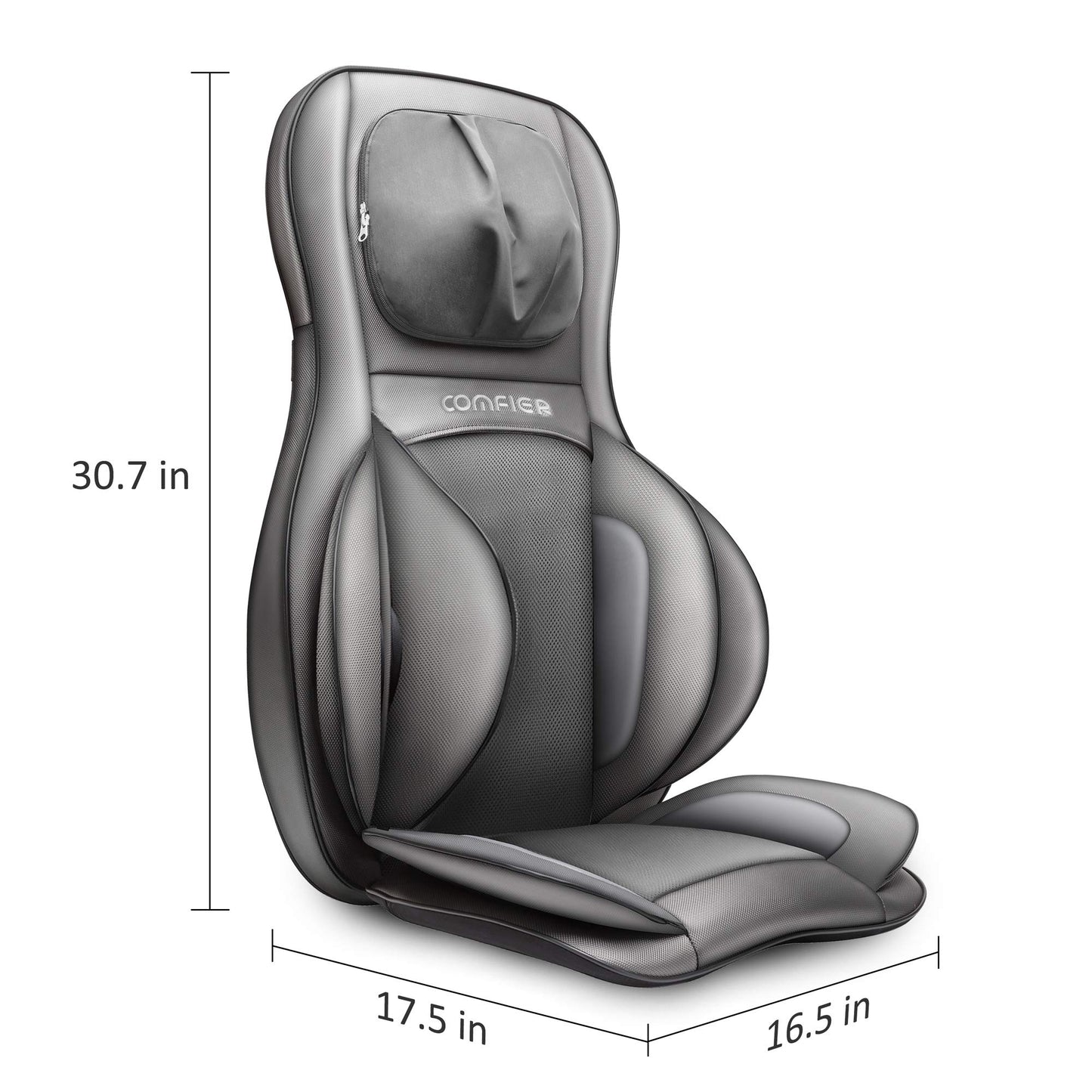 COMFIER Shiatsu Massagesitzauflage mit Wärme für Rücken, Nacken, Schultern & Oberschenkel