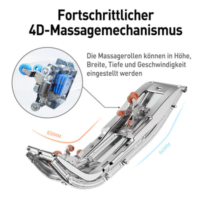 ROTAI 4D Massagesessel mit Zero-Gravity, SL-Spur, Bluetooth & Rückenheizung