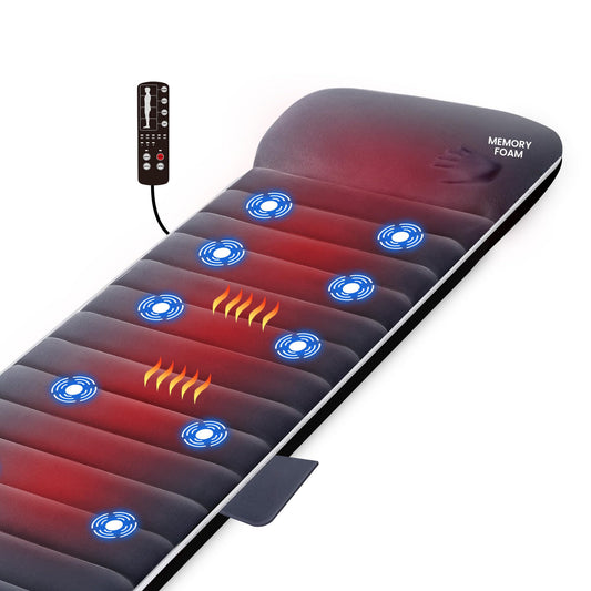 Snailax Massagematte mit Memory-Foam, Wärme & Vibration für Nacken, Rücken & Beine