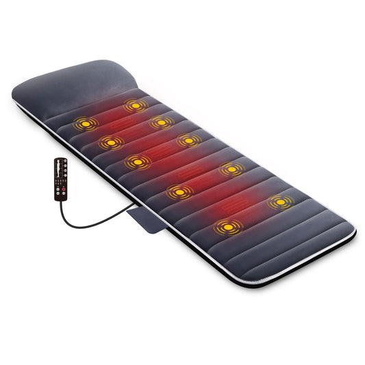 Snailax Massagesitzauflage mit 10 Vibrationsmotoren & 4 Heizkissen für Rücken & Beine
