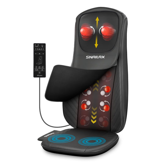 Snailax Shiatsu Massagesitzauflage mit Wärme & Vibration für Rücken, Nacken & Schulter