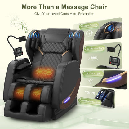 Yewglen Ganzkörper-Massagesessel mit Wärme, Airbags & 14 Massage-Rollen