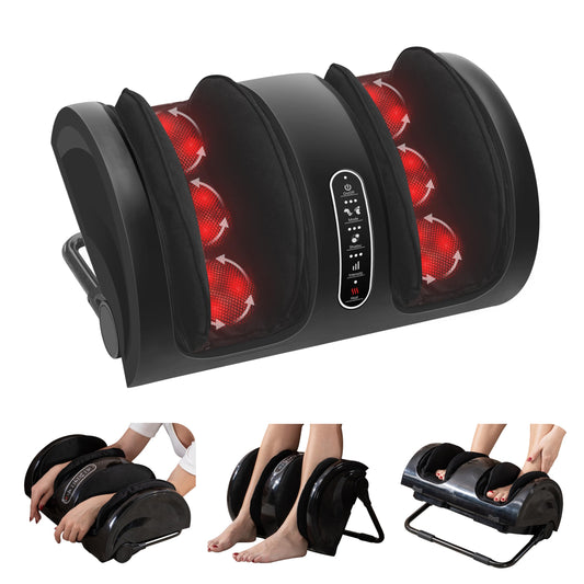 Snailax Shiatsu Fuß- & Wadenmassagegerät mit Wärme, Elektrisch mit Kneten & Rollen