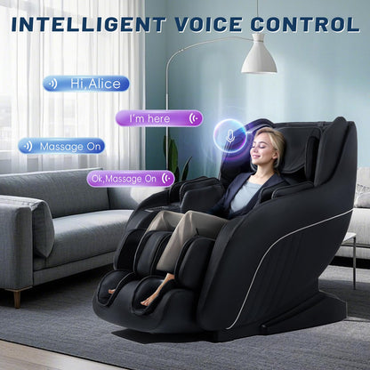 HealthRelife Shiatsu Massagestuhl mit Zero Gravity, Ganzkörpermassage & Bluetooth