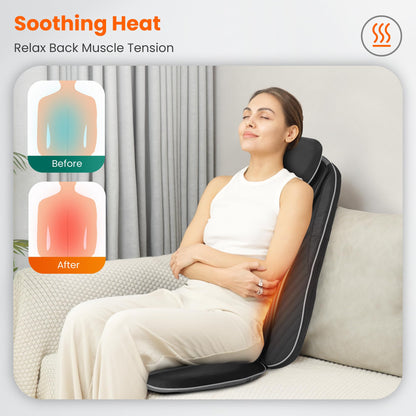 Snailax Shiatsu Rücken & Nacken Massageauflage mit Wärme