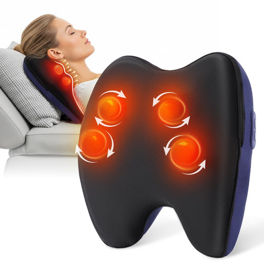 Boriwat Shiatsu Massagekissen mit Wärme & 3 Intensitäten für Nacken, Rücken & Schultern