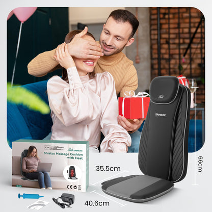 Snailax Shiatsu Rücken & Nacken Massageauflage mit Wärme