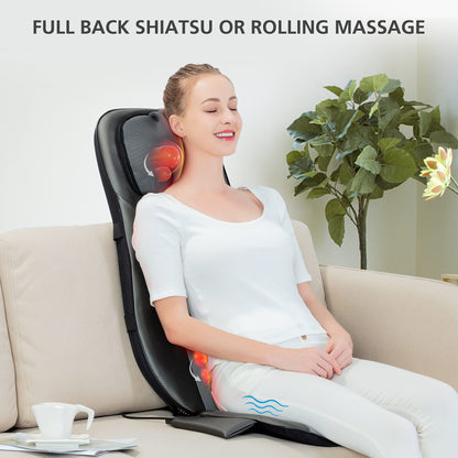 Snailax Shiatsu Massagesitzauflage mit Wärme & Vibration für Rücken & Gesäß