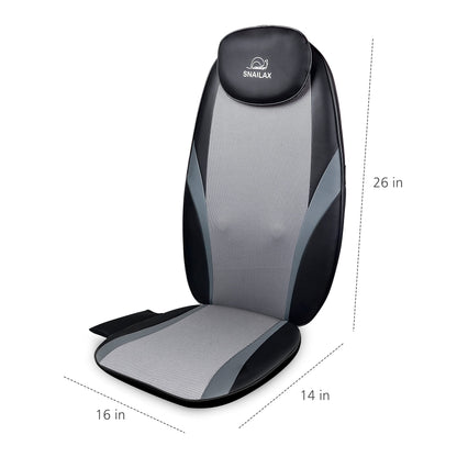 Snailax Shiatsu Massagesitzauflage mit Wärme & Vibration für Nacken, Schulter & Rücken