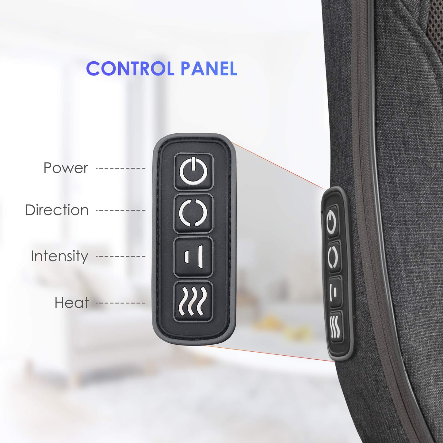COMFIER Shiatsu Massagekissen mit Wärme, tragbar für Rücken & Stuhl