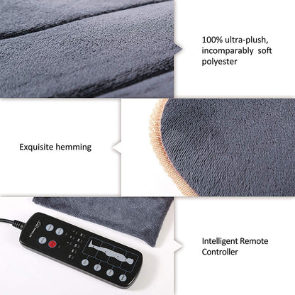 Snailax Massagesitzauflage mit 10 Vibrationsmotoren & 4 Heizkissen für Rücken & Beine