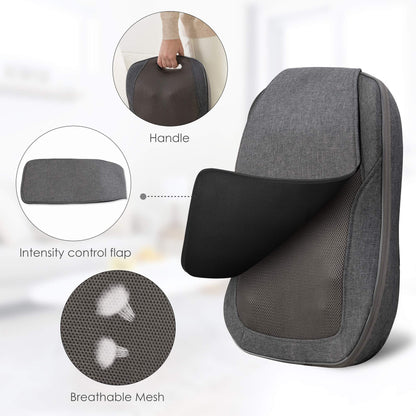 COMFIER Shiatsu Massagekissen mit Wärme, tragbar für Rücken & Stuhl