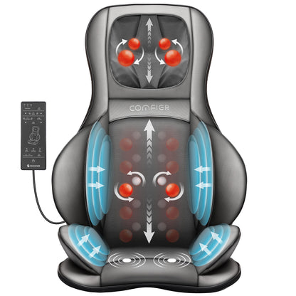 COMFIER Shiatsu Massagesitzauflage mit Wärme für Rücken, Nacken, Schultern & Oberschenkel