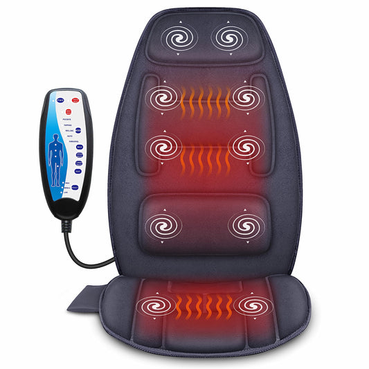 Snailax Massagesitzauflage mit Wärme & 10 Vibrationsmotoren für Rücken & Nacken