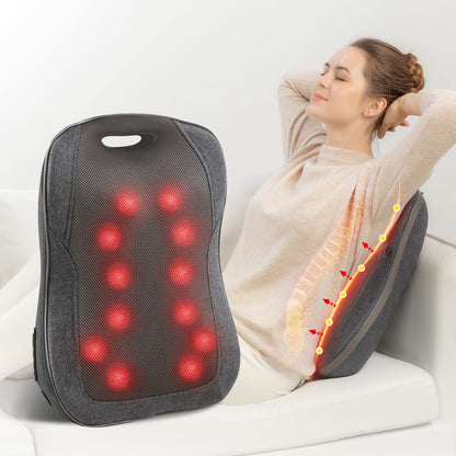 COMFIER Shiatsu Massagekissen mit Wärme, tragbar für Rücken & Stuhl